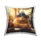 Capybara at Brewery Design by Jim Baldwin Outdoor Printed Pillow